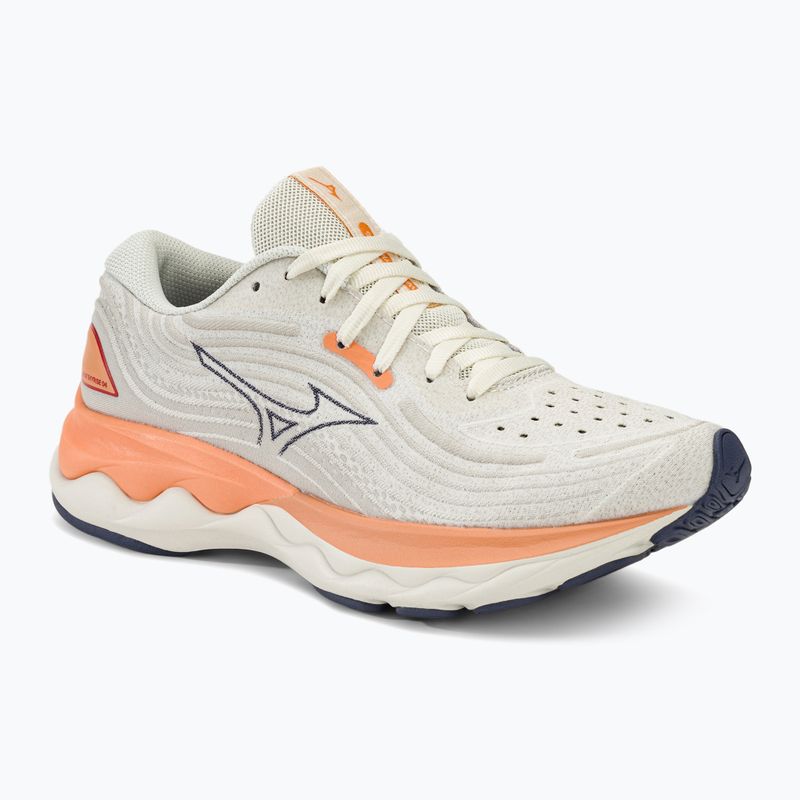 Scarpe da corsa da donna Mizuno Wave Skyrise 4 neve bianco/blu/corallo reef