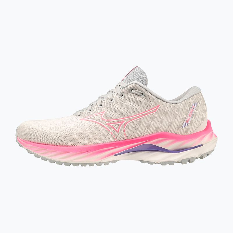 Scarpe da corsa da donna Mizuno Wave Inspire 19 bianco neve/ rosa hi vis/ viola punch 9