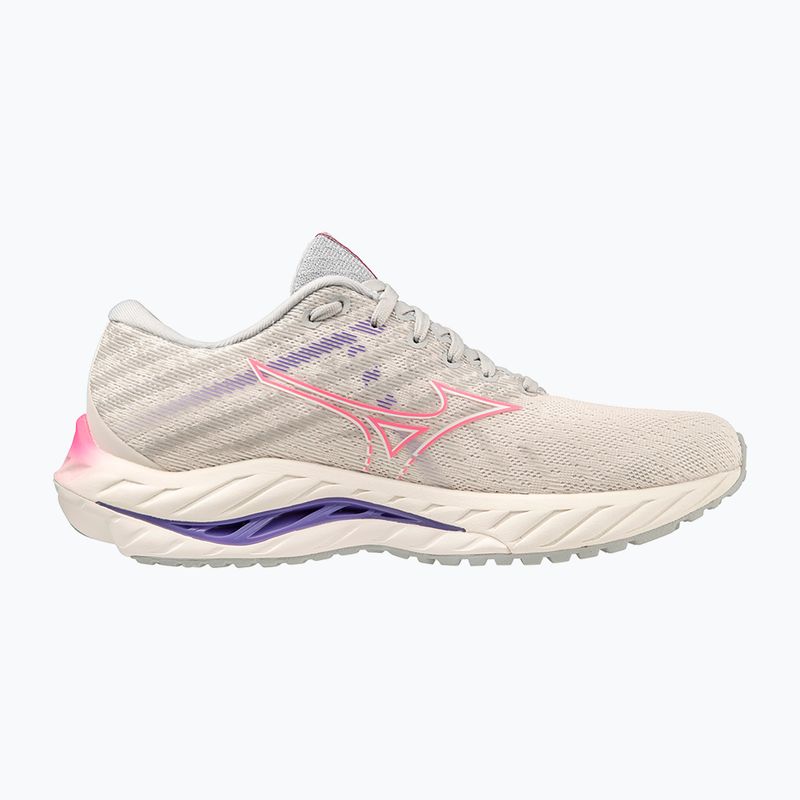 Scarpe da corsa da donna Mizuno Wave Inspire 19 bianco neve/ rosa hi vis/ viola punch 10