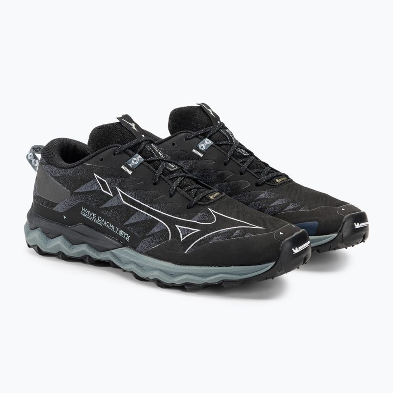 Scarpe da corsa da uomo Mizuno Wave Daichi 7 GTX nero/blu scuro/tempestivo 5