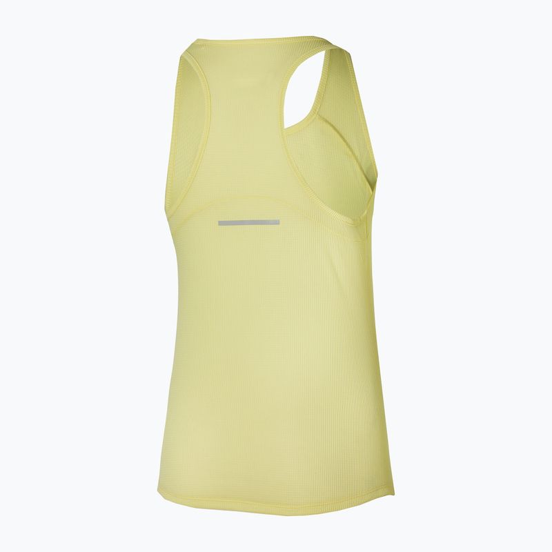 Canotta running donna Mizuno DryAeroFlow Tank giallo lime pallido 2