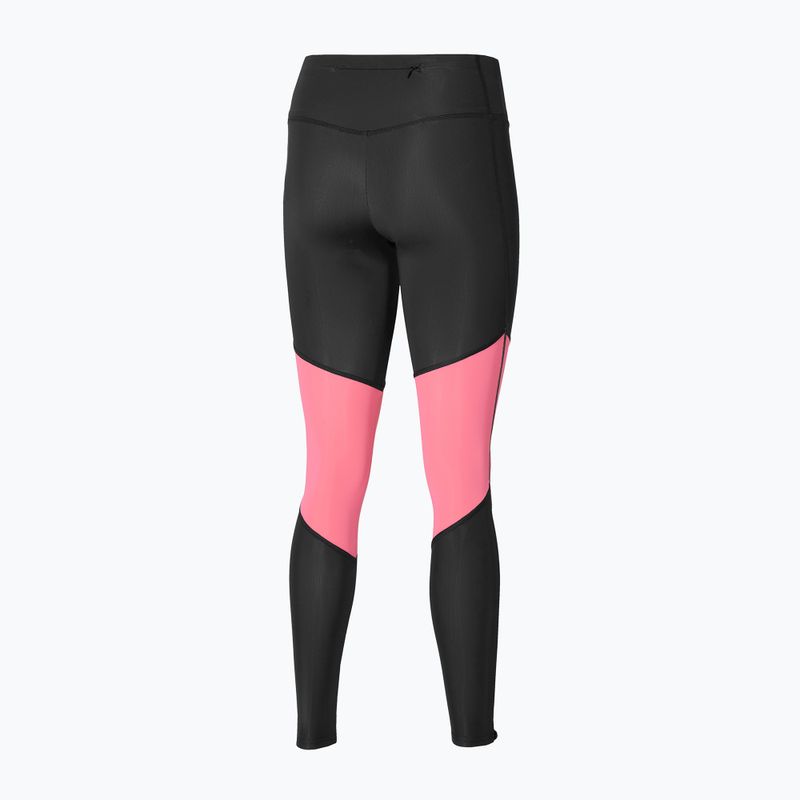 Leggings donna Mizuno Core Long Tight nero/sangria sunset 2