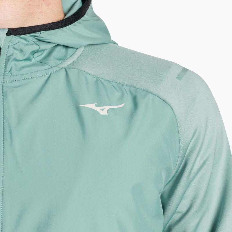 Giacca da corsa Mizuno Warmalite Hybrid FZ blu minerale/nera da uomo 3
