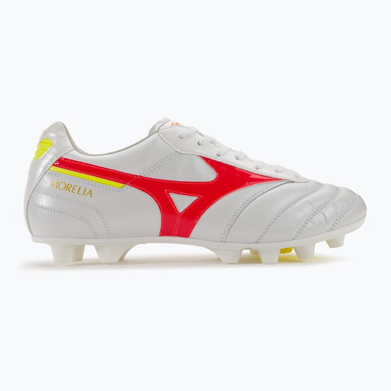Scarpe da calcio Mizuno Morelia II Elite MD da uomo bianco/flery coral2/bolt2 2