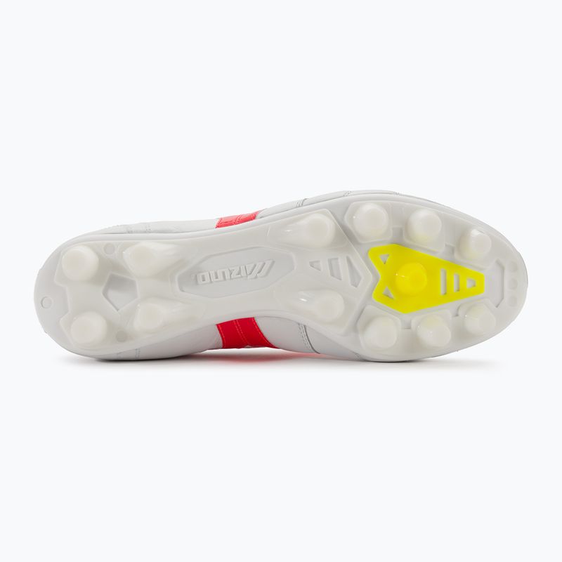 Scarpe da calcio Mizuno Morelia II Elite MD da uomo bianco/flery coral2/bolt2 5