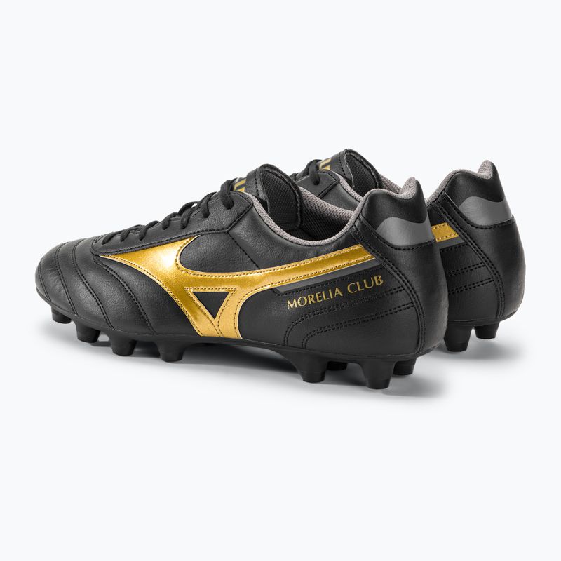 Mizuno Morelia II Club MD scarpe da calcio da uomo nero/oro/ombra scura 4