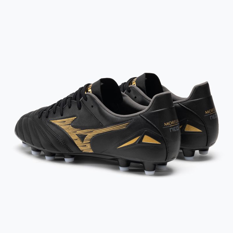 Scarpe da calcio Mizuno Morelia Neo IV Pro MD uomo nero/oro/nero 3