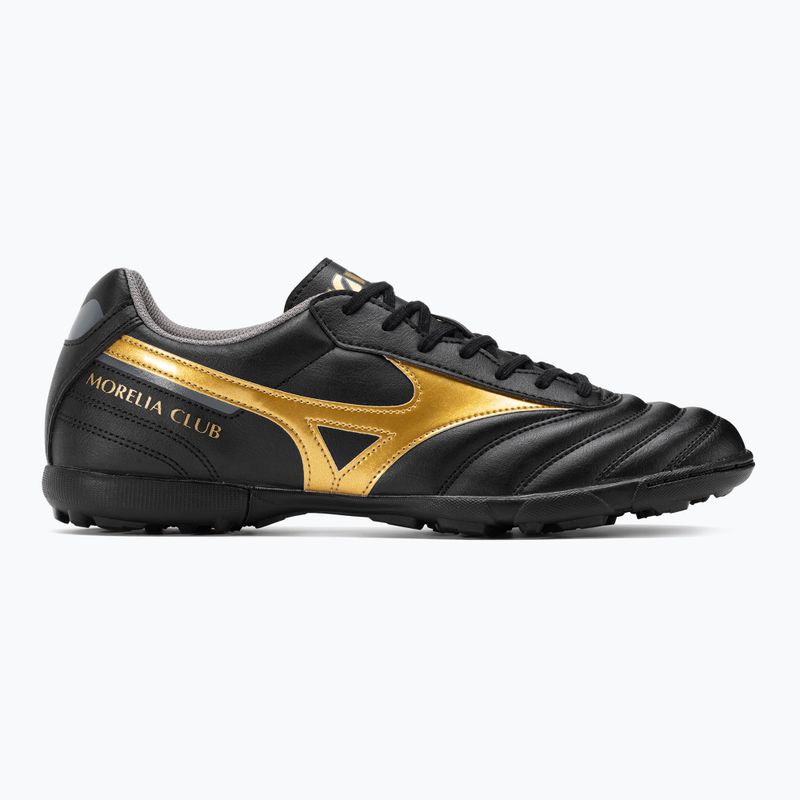 Mizuno Morelia II Club AS scarpe da calcio uomo nero/oro/ombra scura 2