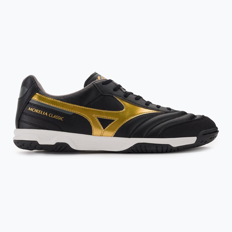 Scarpe da calcio Mizuno Morelia Sala Classic IN nero/oro/ombra scura da uomo 2