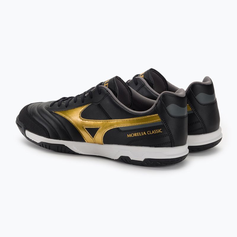 Scarpe da calcio Mizuno Morelia Sala Classic IN nero/oro/ombra scura da uomo 3