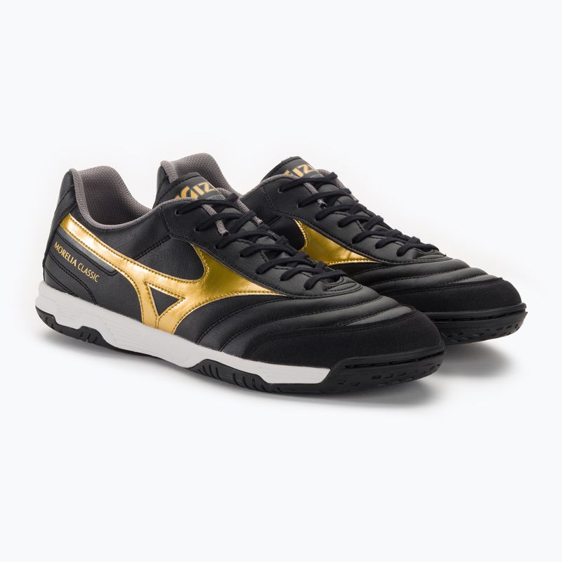 Scarpe da calcio Mizuno Morelia Sala Classic IN nero/oro/ombra scura da uomo 4