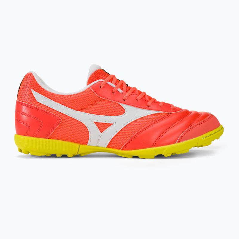 Scarpe da calcio Mizuno Morelia Sala Club TF uomo neon flame/bianco 2