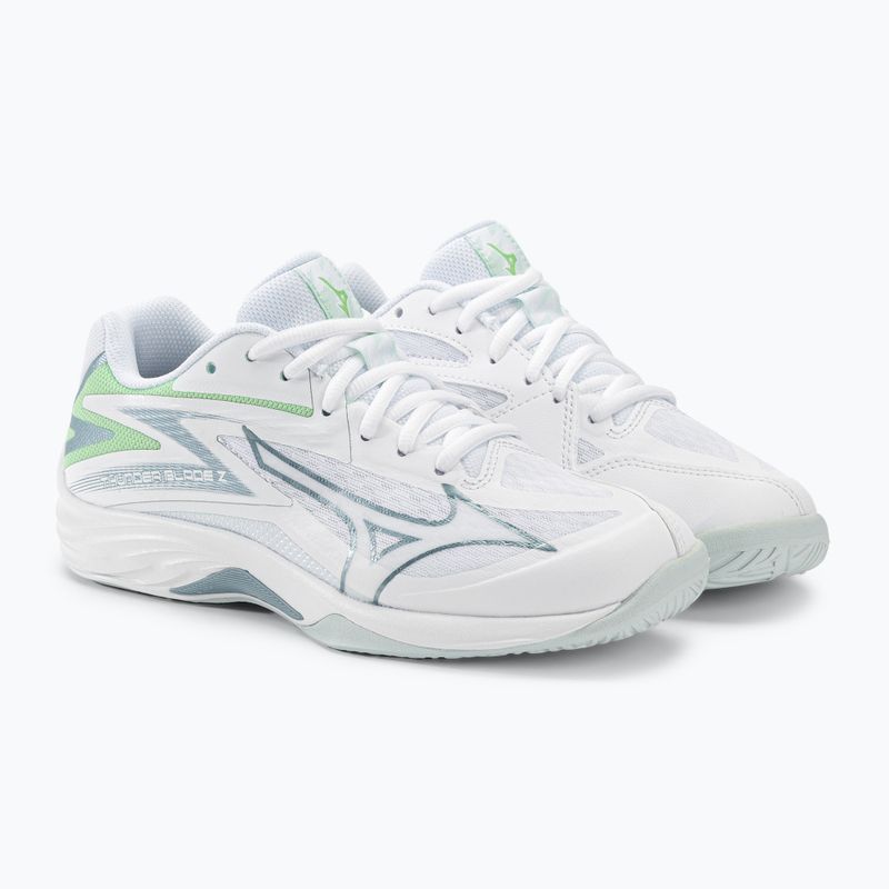 Scarpe da pallavolo da donna Mizuno Thunder Blade Z bianco/g ridge/verde patina 4