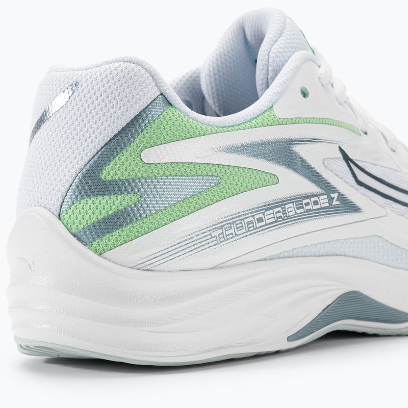 Scarpe da pallavolo da donna Mizuno Thunder Blade Z bianco/g ridge/verde patina 10