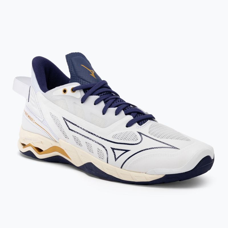 Scarpe da pallamano da uomo Mizuno Wave Mirage 5 bianco/bribbon/mp oro