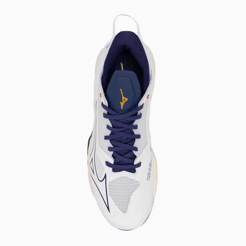 Scarpe da pallamano da uomo Mizuno Wave Mirage 5 bianco/bribbon/mp oro 5