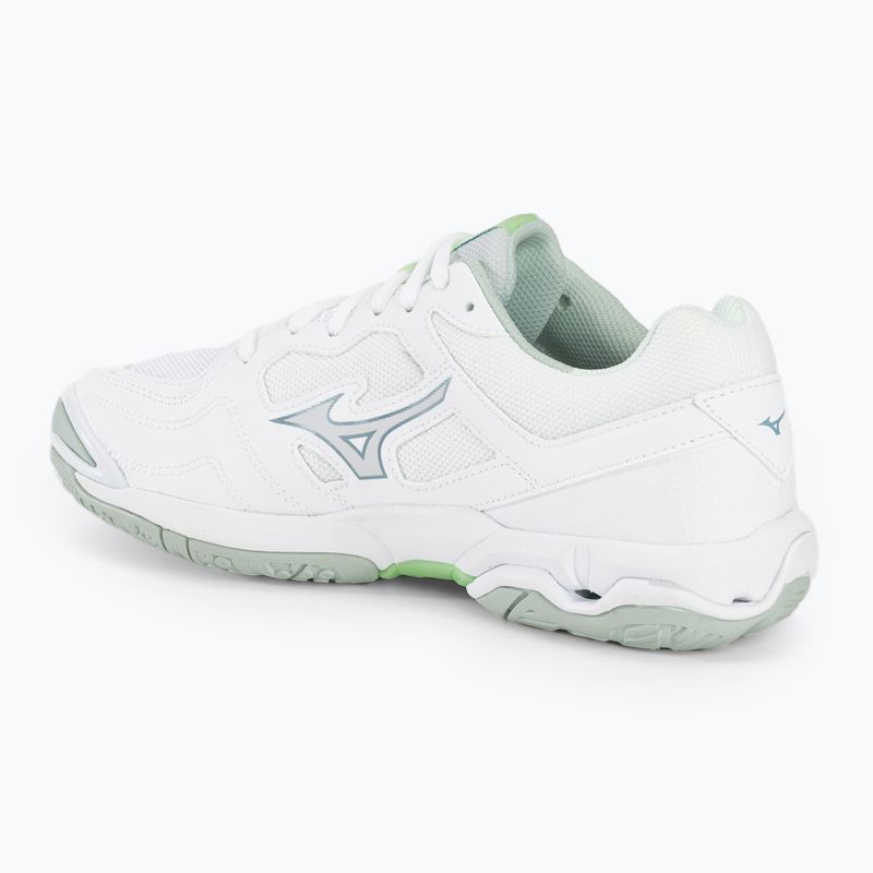 Scarpe da pallamano da donna Mizuno Wave Phantom 3 bianco/glacial ridge/patinagreen 3