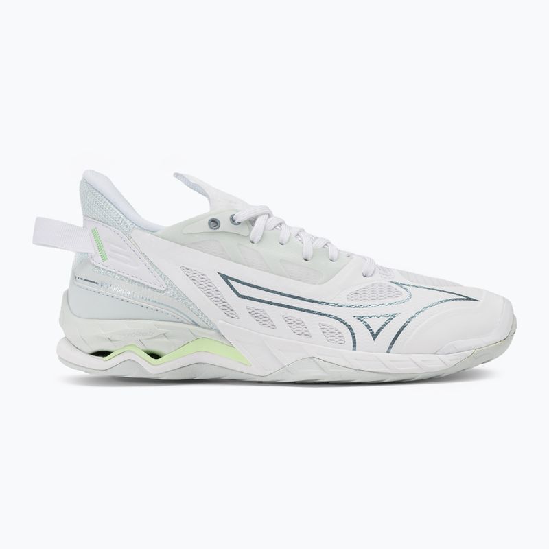 Scarpe da pallamano da donna Mizuno Wave Mirage 5 bianco/glacial ridge/patinagreen 2