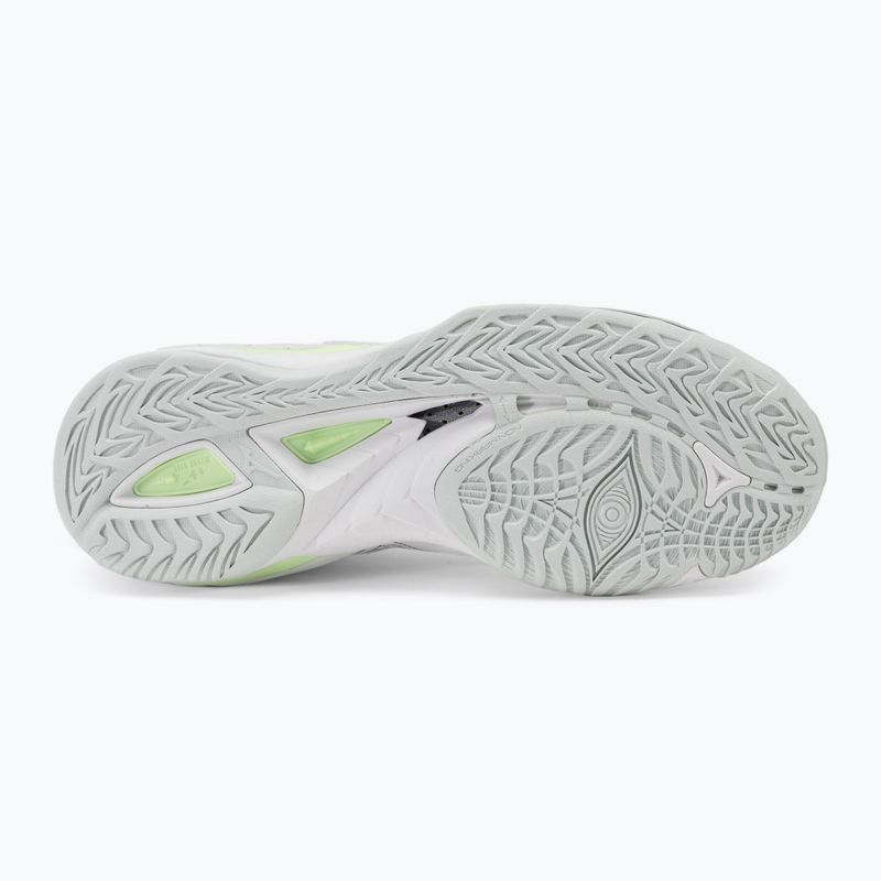 Scarpe da pallamano da donna Mizuno Wave Mirage 5 bianco/glacial ridge/patinagreen 4