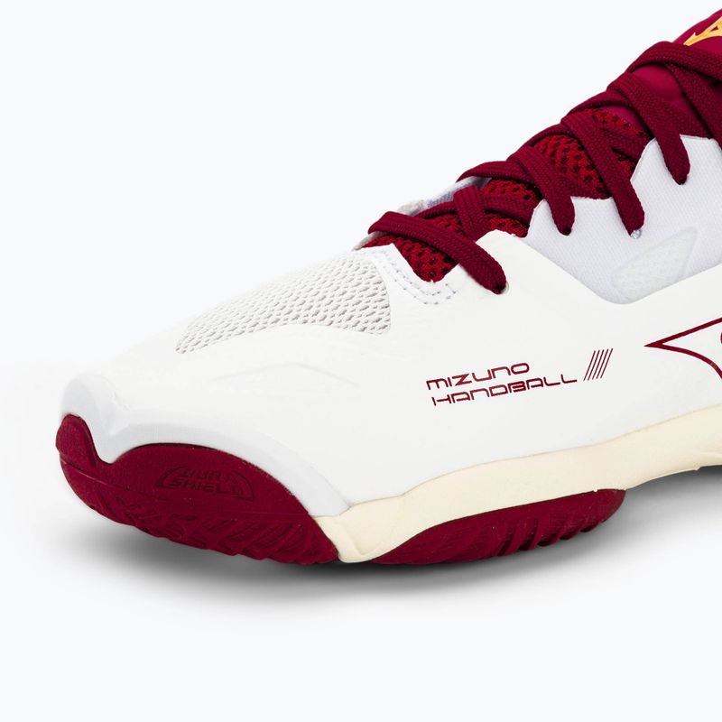 Scarpe da pallamano da donna Mizuno Wave Mirage 5 bianco/cabernet/mp oro 7