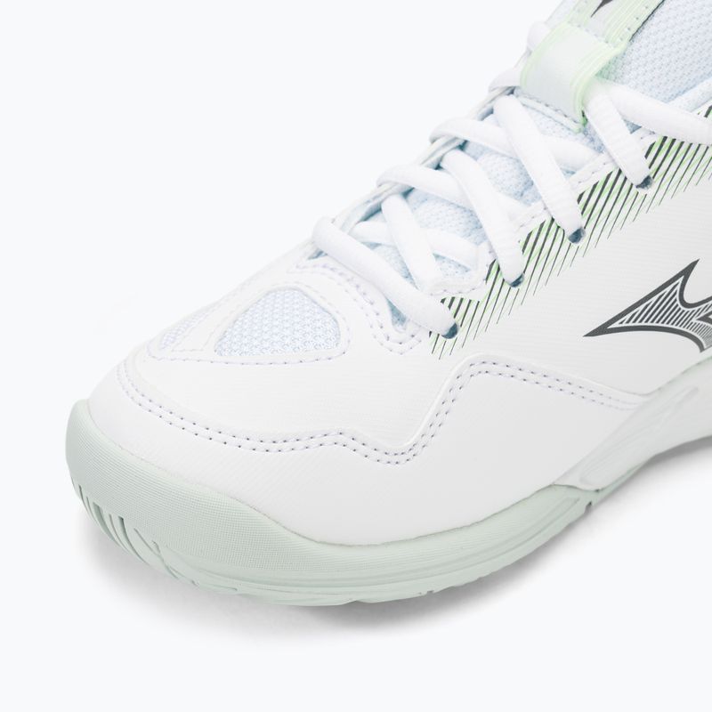 Scarpe da pallamano Mizuno Stealth Star 2 Jr per bambini bianco/grigio/verde 7