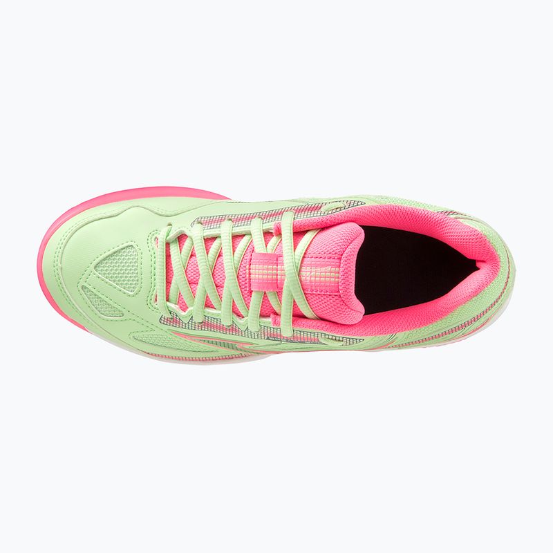 Mizuno Break Shot 4 Padel scarpa da padel da donna verde patina/rosa alta visibilità/bianco 3