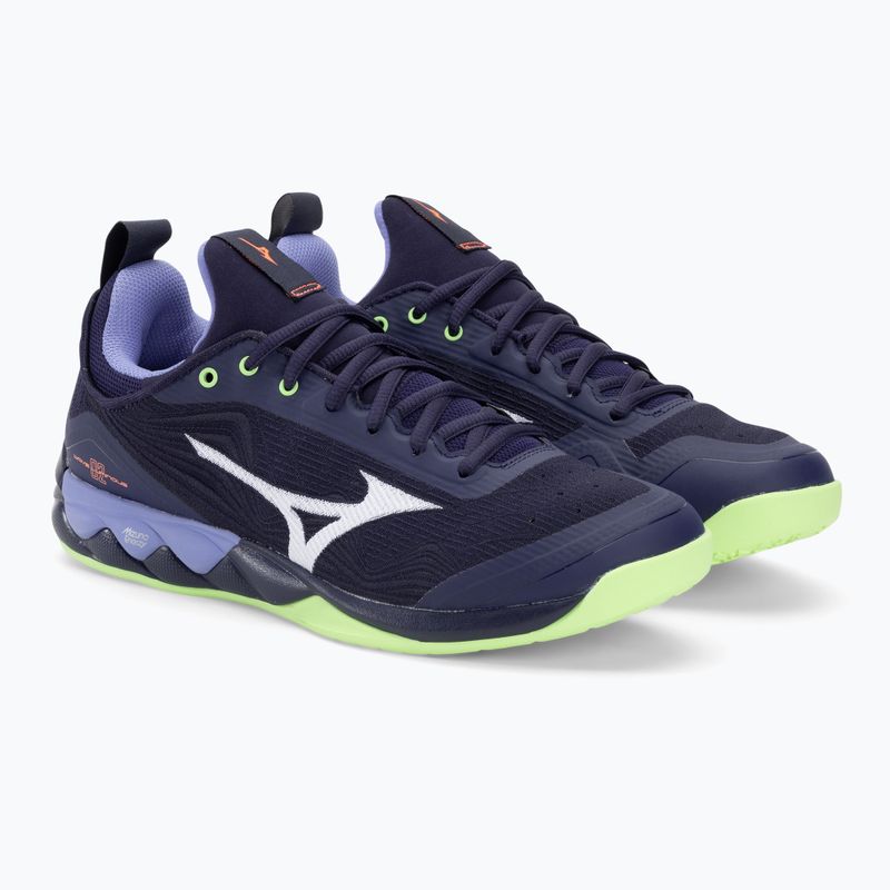 Scarpe da pallavolo da uomo Mizuno Wave Luminous 2 blu sera/verde tech/lolite 5