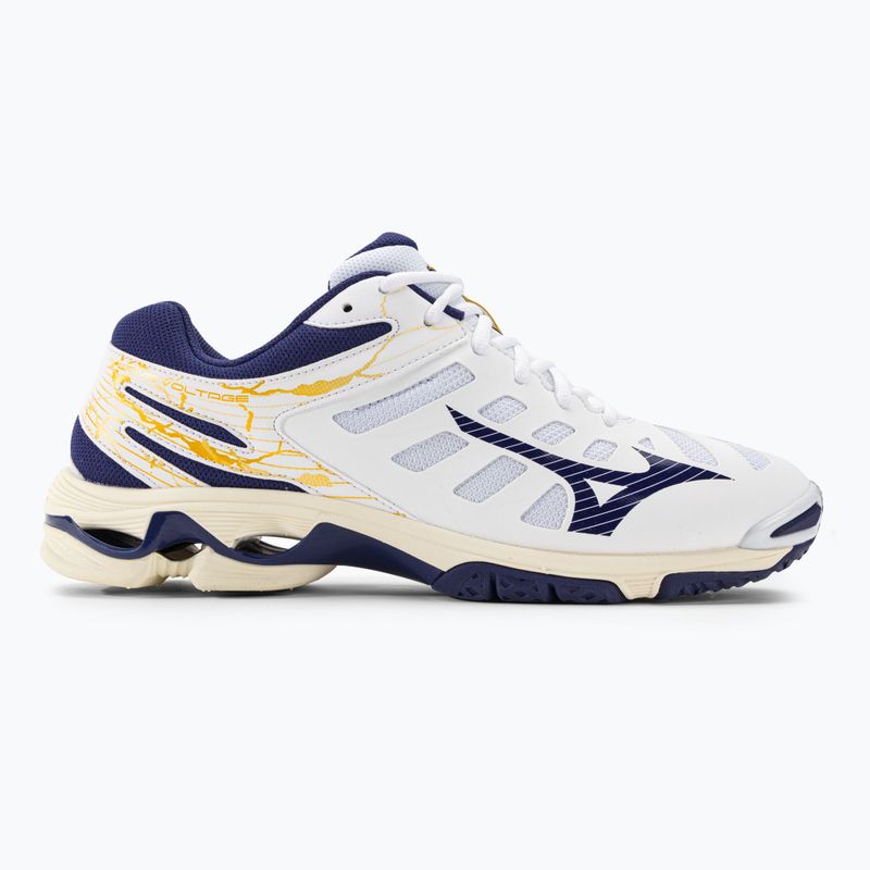 Scarpe da pallavolo da uomo Mizuno Wave Voltage bianco/nastro blu/mp oro 2