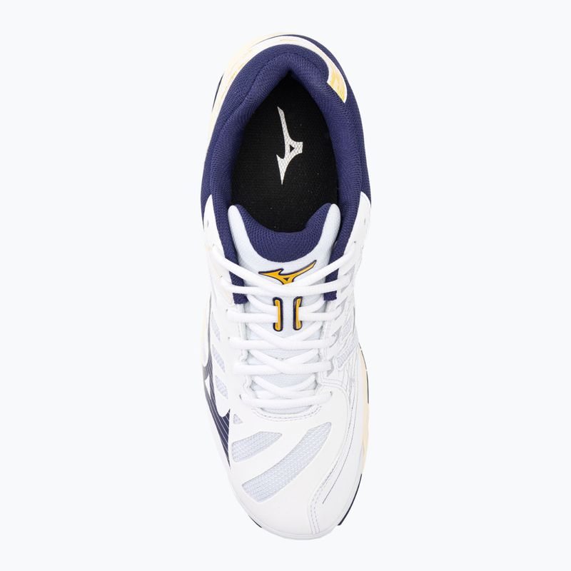 Scarpe da pallavolo da uomo Mizuno Wave Voltage bianco/nastro blu/mp oro 7