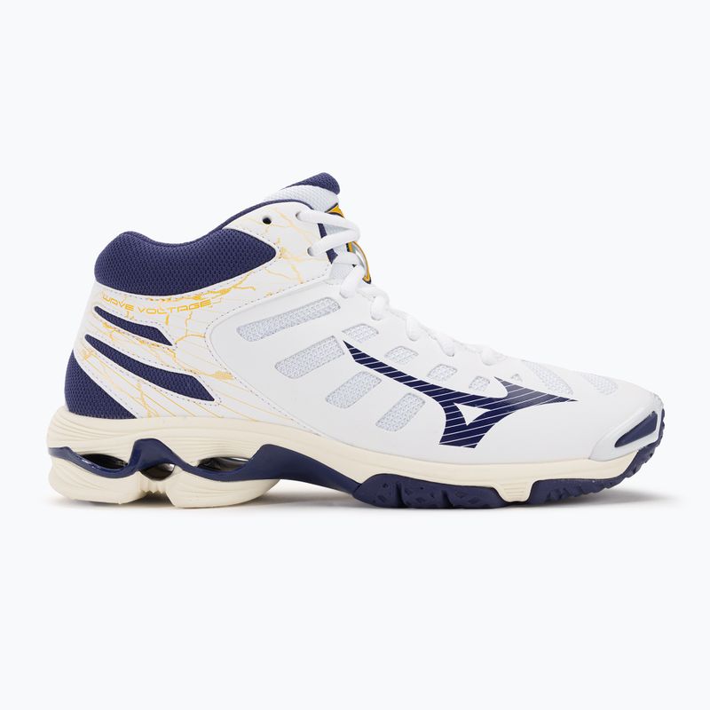 Scarpe da pallavolo da uomo Mizuno Wave Voltage Mid bianco/nastro blu/mp oro 2