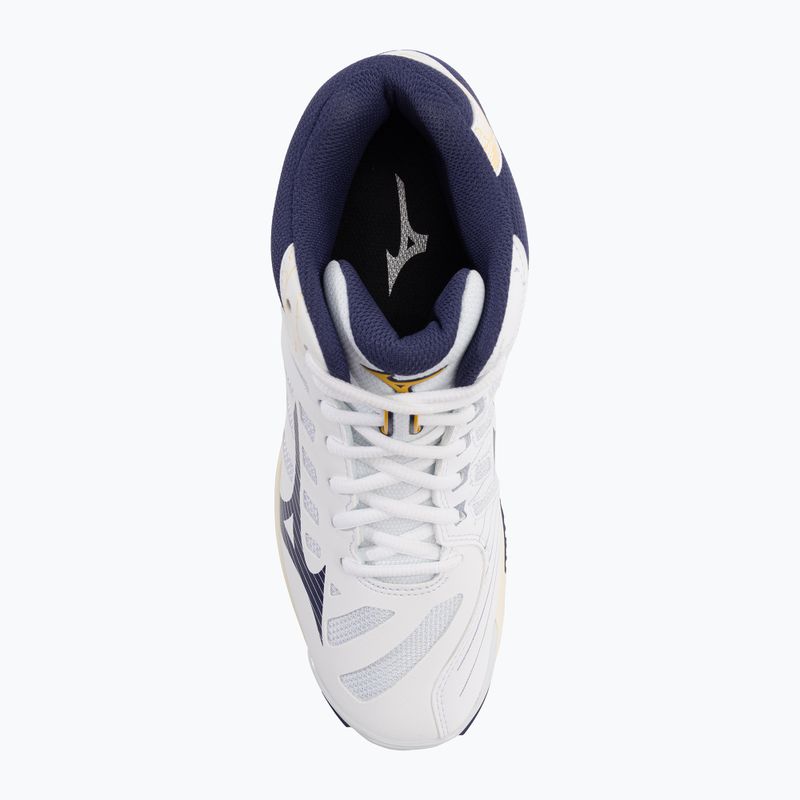Scarpe da pallavolo da uomo Mizuno Wave Voltage Mid bianco/nastro blu/mp oro 7