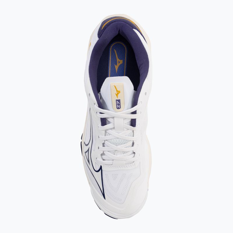 Scarpe da pallavolo da uomo Mizuno Wave Lightning Z7 bianco/nastro blu/mp oro 7