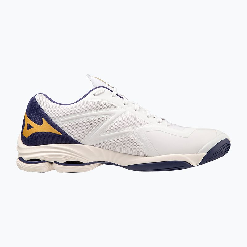 Scarpe da pallavolo da uomo Mizuno Wave Lightning Z7 bianco/nastro blu/mp oro 3