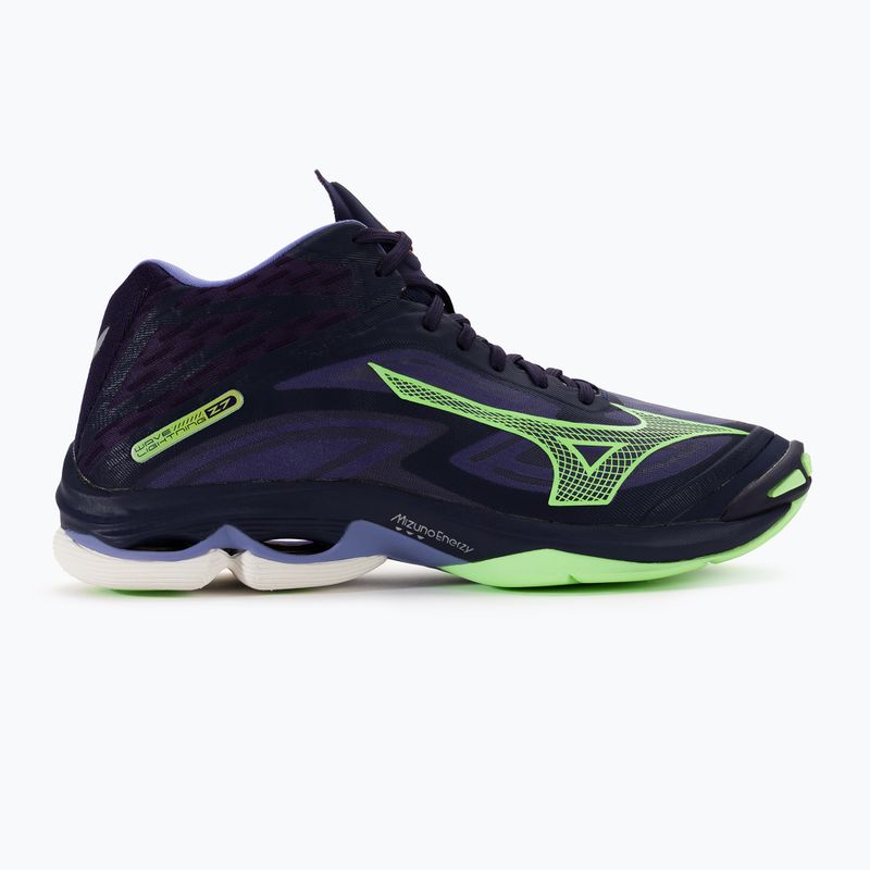 Scarpe da pallavolo da uomo Mizuno Wave Lightning Z7 Mid blu sera/verde tech/lolite 2