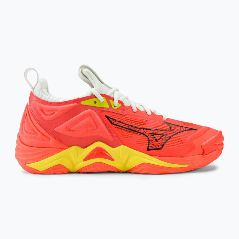 Scarpe da pallavolo da uomo Mizuno Wave Momentum 3 neon flame/nero/bolt2 neon 2