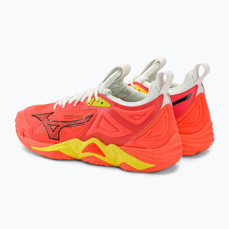 Scarpe da pallavolo da uomo Mizuno Wave Momentum 3 neon flame/nero/bolt2 neon 4