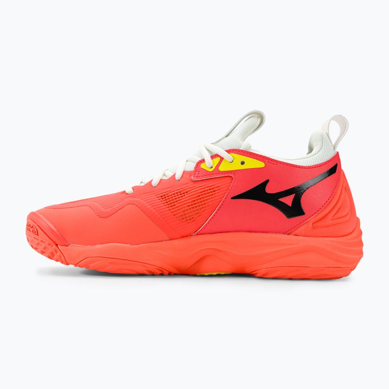 Scarpe da pallavolo da uomo Mizuno Wave Momentum 3 neon flame/nero/bolt2 neon 3