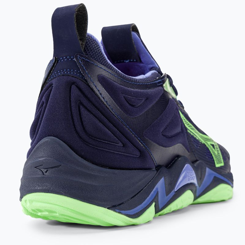 Scarpe da pallavolo da uomo Mizuno Wave Momentum 3 blu sera/verde tech/lolite 11