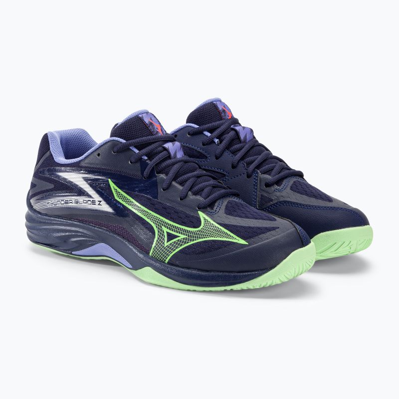 Scarpe da pallavolo da uomo Mizuno Thunder Blade Z blu sera/verde tech/ olite 5