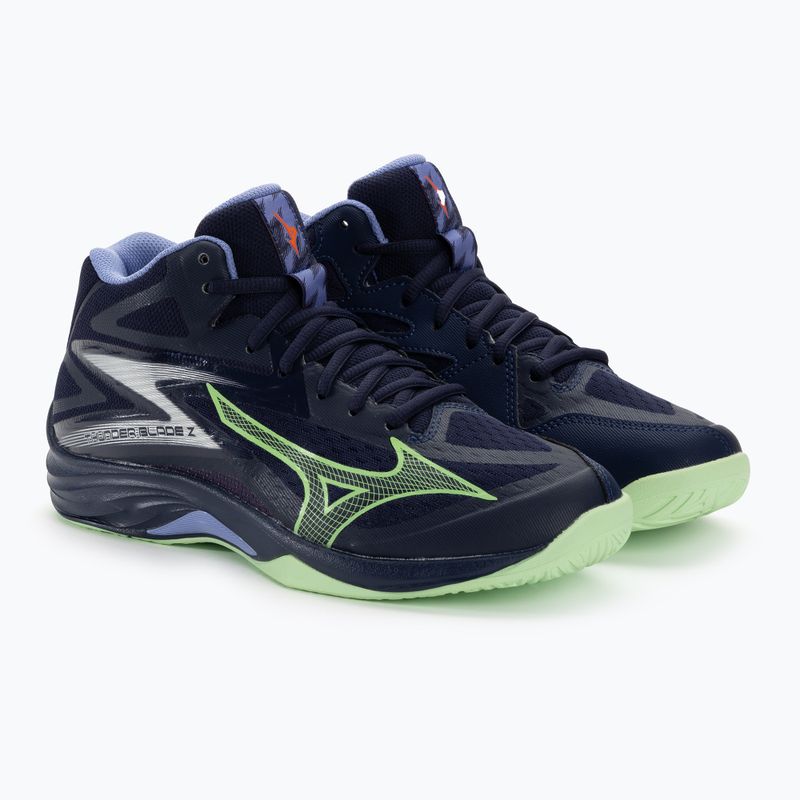 Scarpe da pallavolo da uomo Mizuno Thunder Blade Z Mid blu sera/verde tech/lolite 5