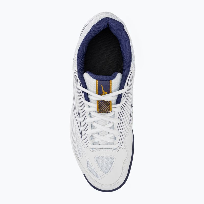 Scarpe da pallavolo da uomo Mizuno Cyclone Speed 4 bianco/blueribbon/mp gold 5