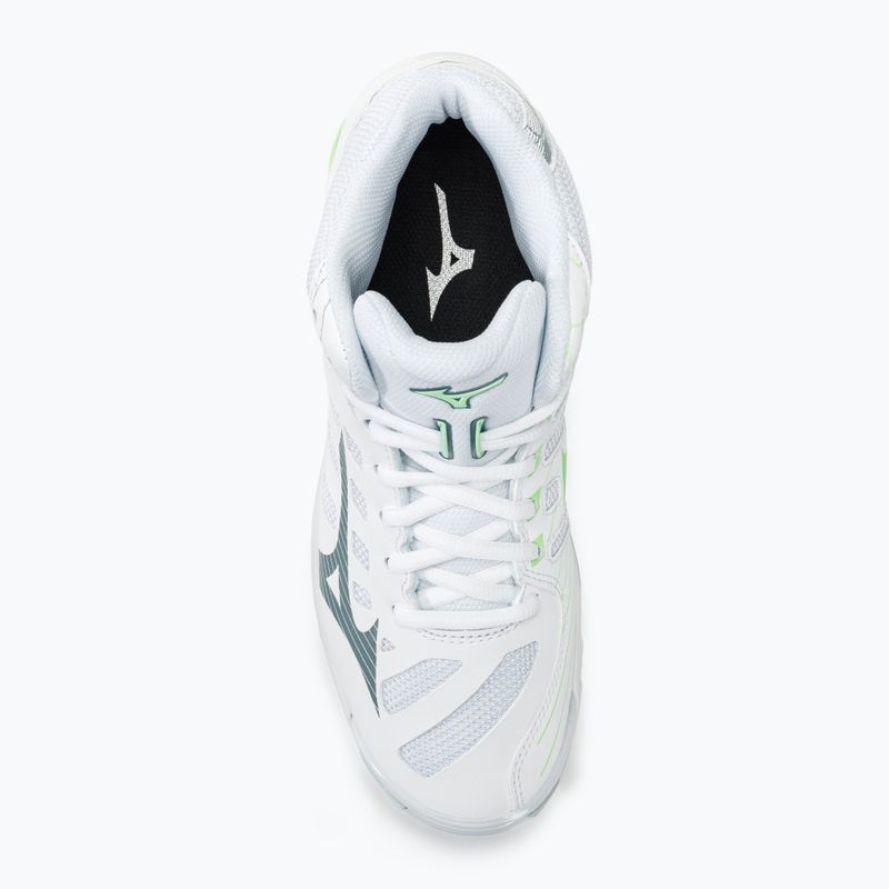 Scarpe da pallavolo da donna Mizuno Wave Voltage Mid bianco/glacial ridge/patina green 5