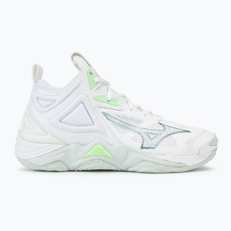 Scarpe da pallavolo donna Mizuno Wave Momentum 3 Mid bianco/glaciale/verde 2