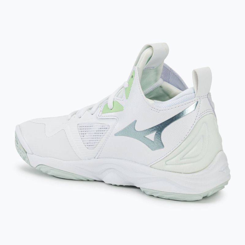 Scarpe da pallavolo donna Mizuno Wave Momentum 3 Mid bianco/glaciale/verde 3