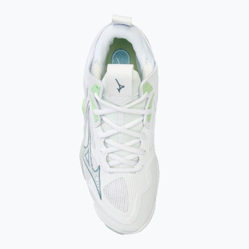 Scarpe da pallavolo donna Mizuno Wave Momentum 3 Mid bianco/glaciale/verde 5