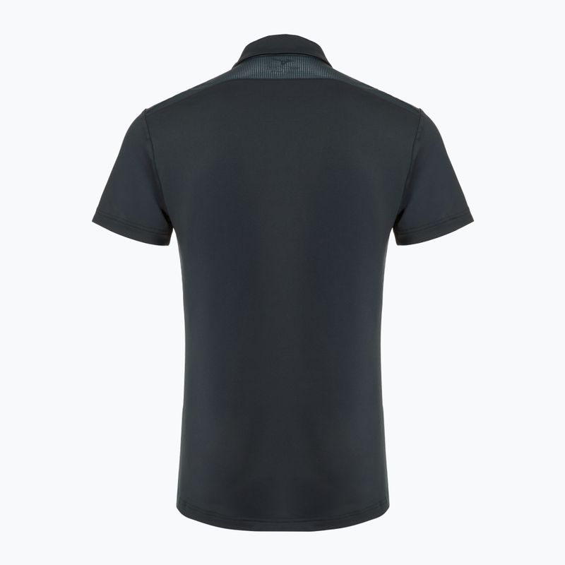 Polo da tennis da uomo Mizuno Charge Shadow Polo nero 2