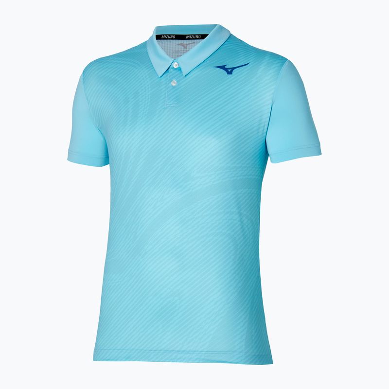 Polo da tennis da uomo Mizuno Charge Shadow Polo blu glow 3