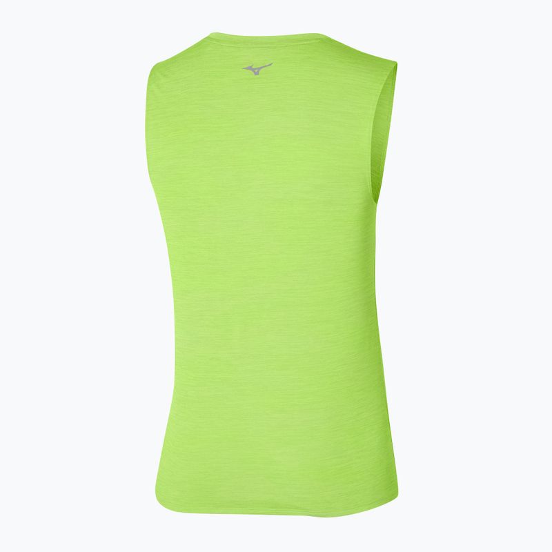 Maglia da corsa Mizuno Impulse Core lime da uomo 2