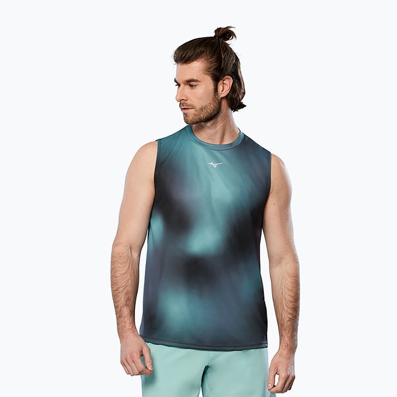 Canotta da running da uomo Mizuno Core Graphic aquifer