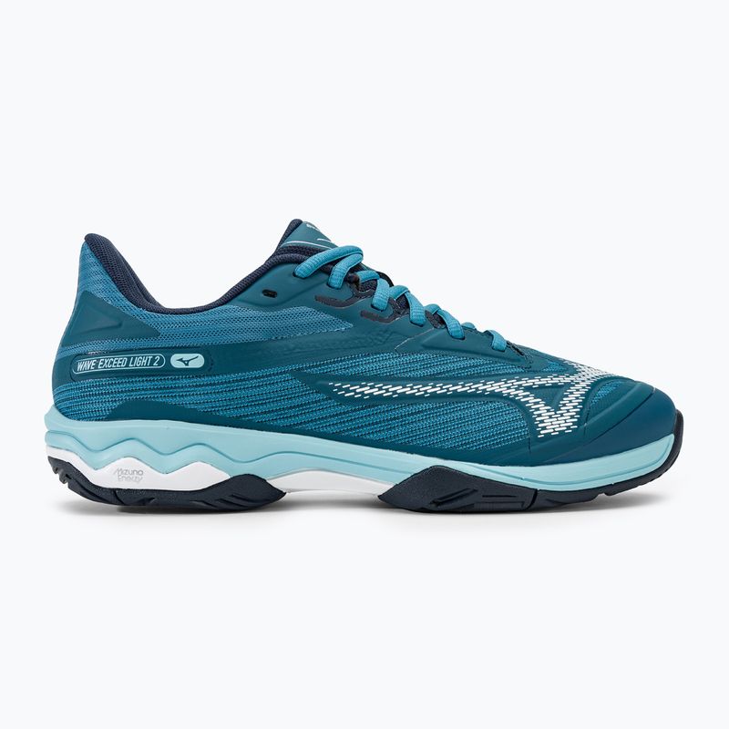 Scarpe da tennis da uomo Mizuno Wave Exceed Light 2 AC blu marocchino / bianco / bluejay 2